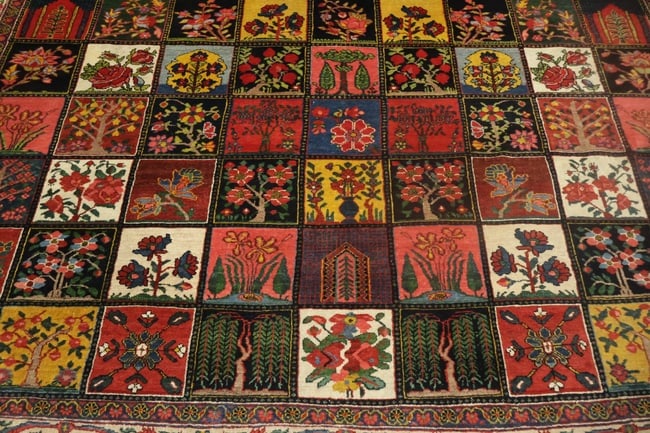 MASTERPIECE Pre-1900 Antique Bakhtiari Persian Wool Area Rug 10x12 - 9
