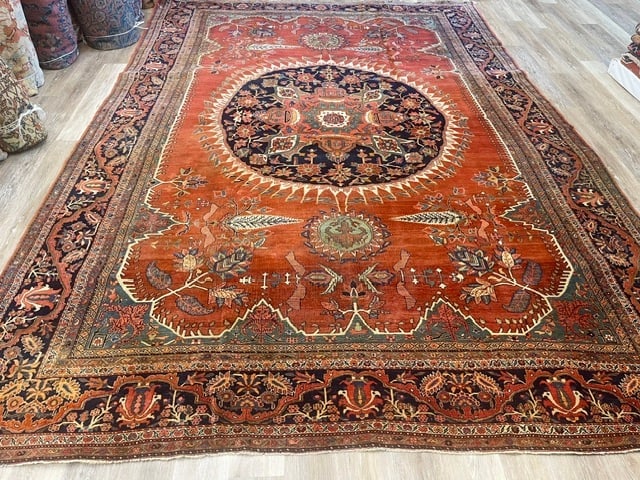 Unique Antique Persian Sarouk Farahan rug-Ter (1 of 9)