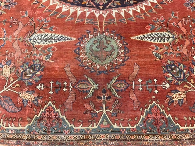 Unique Antique Persian Sarouk Farahan rug-Ter - 3