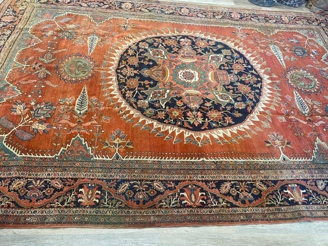 Unique Antique Persian Sarouk Farahan rug-Ter - 4