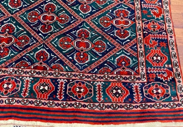 Antique Persian Turkoman Rug-4489 - 9