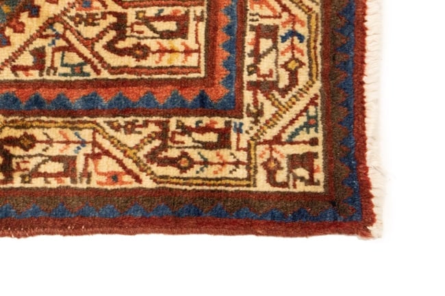 Vintage Tribal Red 3'6X5 Botemir Persian Rug - 10
