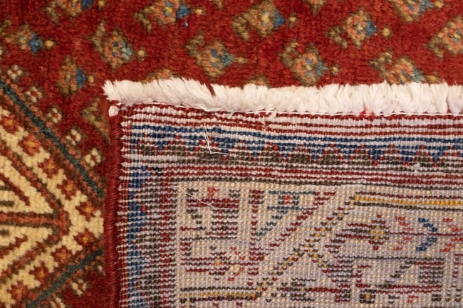 Vintage Tribal Red 3'6X5 Botemir Persian Rug - 12