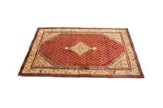 Vintage Tribal Red 3'6X5 Botemir Persian Rug - 5
