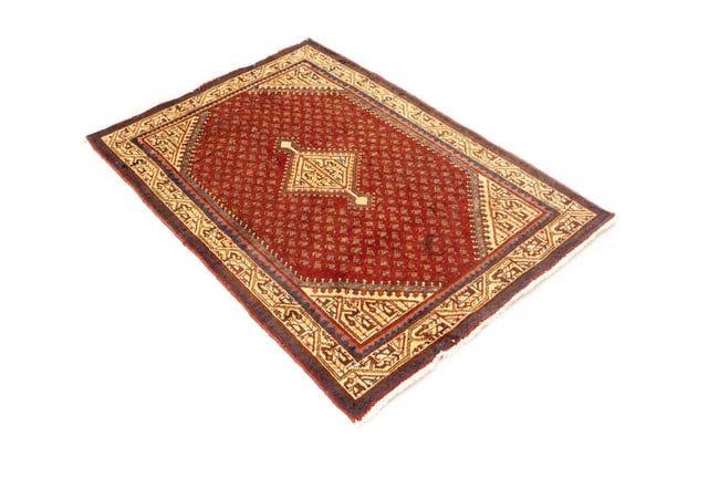 Vintage Tribal Red 3'6X5 Botemir Persian Rug - 6