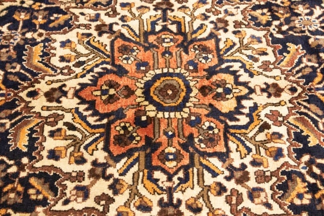 Vintage Brown Floral 10X12 Bakhtiari Persian Rug - 10