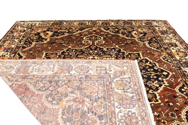 Vintage Brown Floral 10X12 Bakhtiari Persian Rug - 18