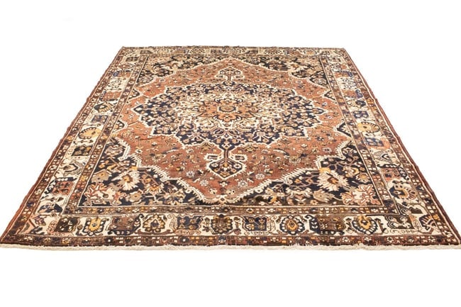 Vintage Brown Floral 10X12 Bakhtiari Persian Rug - 3