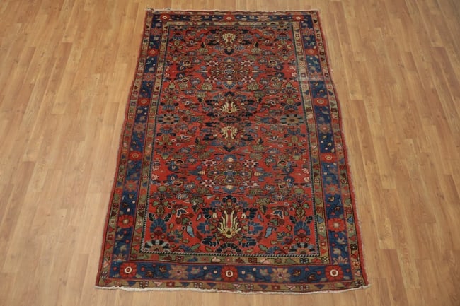 Antique Bakhtiari Persian Wool Rug 5x7 - 4