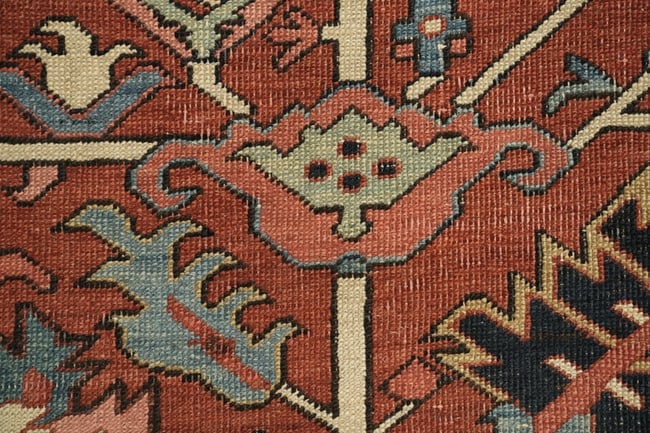 Pre-1900 Antique Heriz Serapi Persian Large Rug 10'x12' - 10