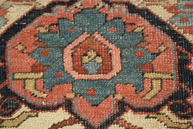 Pre-1900 Antique Heriz Serapi Persian Large Rug 10'x12' - 12