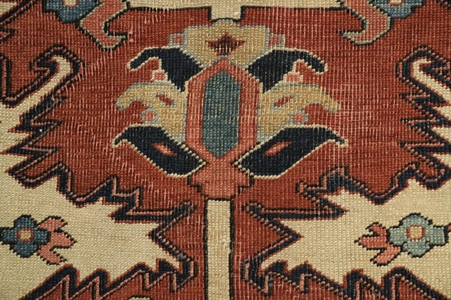 Pre-1900 Antique Heriz Serapi Persian Large Rug 10'x12' - 8