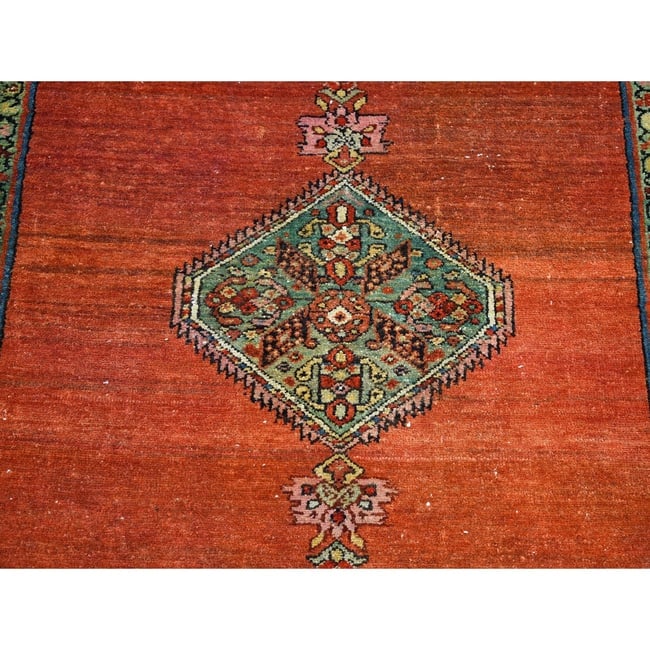Red Antique North West Persian Wide Gallery Size Runner 1876 Wool - 5