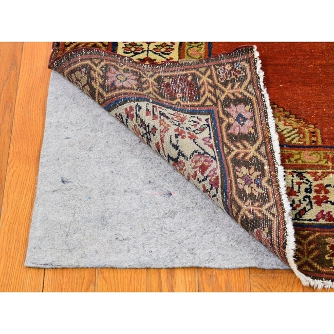 Red Antique North West Persian Wide Gallery Size Runner 1876 Wool - 6