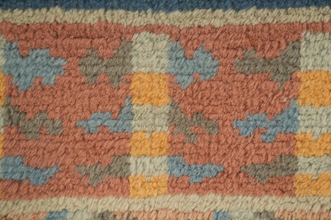 Antique Square Art Deco Chinese Wool Area Rug 9'x9' - 9