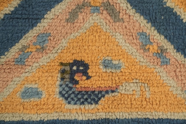 Antique Square Art Deco Chinese Wool Area Rug 9'x9' - 7