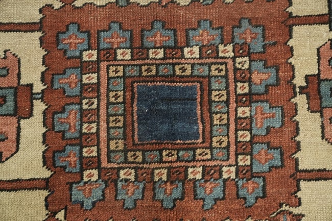 Pre-1900 Antique Heriz Serapi Persian Large Rug 11x12 - 7