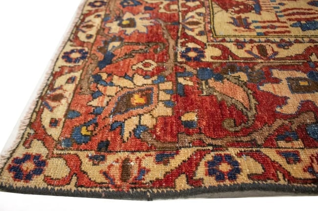 Antique Distressed Muted Tribal 7X11 Bakhtiari Persian Rug - 11
