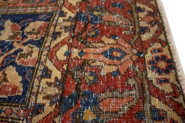 Antique Distressed Muted Tribal 7X11 Bakhtiari Persian Rug - 14