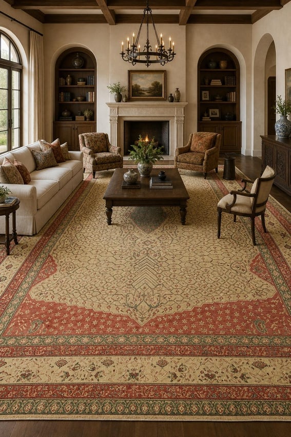 Pre-1900 Antique Agra Oriental Large Wool Rug 13x16 Museum Piece - 2