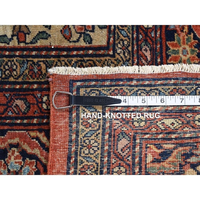 Barn Red, Antique Persian Feraghan Sarouk, Soft Wool Hand Knotted Rug - 11