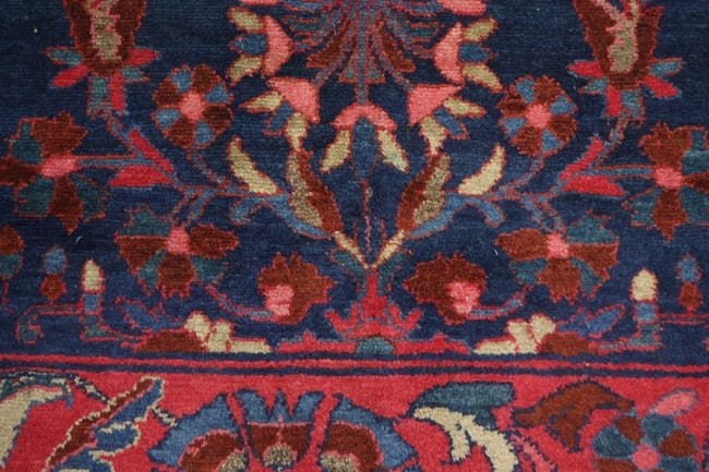 Antique Blue Sultanabad Ziegler Persian Wool Rug 4x6 - 11