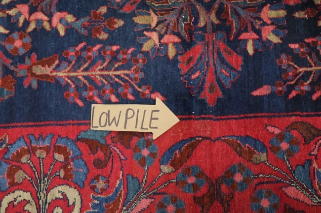 Antique Blue Sultanabad Ziegler Persian Wool Rug 4x6 - 14