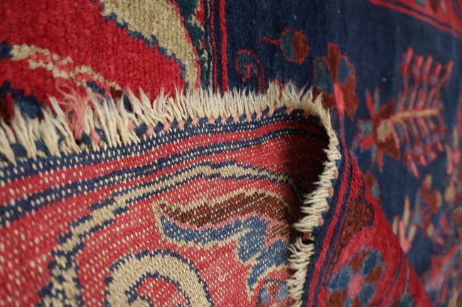 Antique Blue Sultanabad Ziegler Persian Wool Rug 4x6 - 17