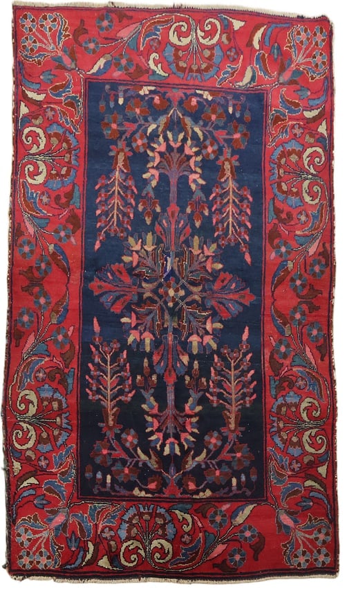 Antique Blue Sultanabad Ziegler Persian Wool Rug 4x6 (1 of 19)