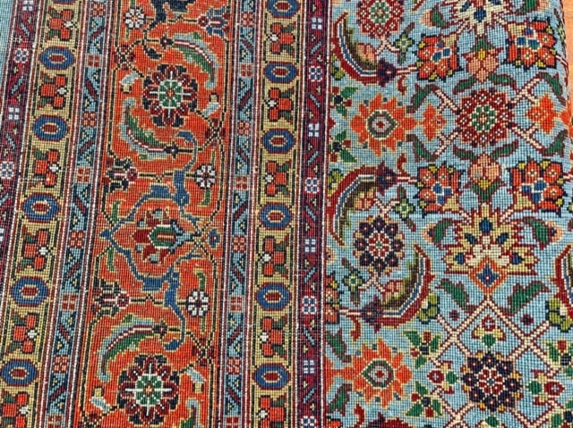 Vintage Persian Tabriz Rug-4802 - 9