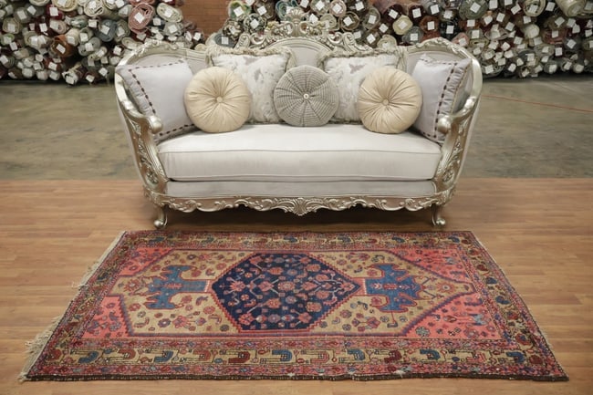 Antique Tribal Malayer Persian Wool Rug 4x7 - 3