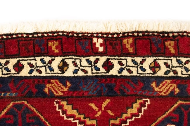 Vintage Red Geometric 2X4 Heriz Persian Rug - 9