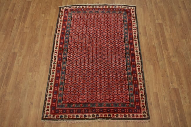 Pre-1900 Antique Kazak Oriental Tribal Wool Rug 4x6 - 3