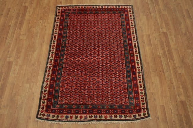 Pre-1900 Antique Kazak Oriental Tribal Wool Rug 4x6 - 5