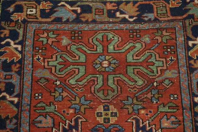 Antique Vegetable Dye Gharajeh Persian Wool Rug 3x4 - 5