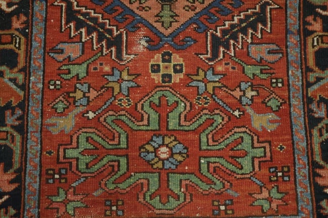 Antique Vegetable Dye Gharajeh Persian Wool Rug 3x4 - 6