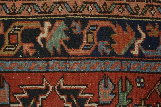 Antique Vegetable Dye Gharajeh Persian Wool Rug 3x4 - 8