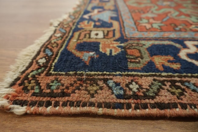 Antique Vegetable Dye Gharajeh Persian Wool Rug 3x4 - 9