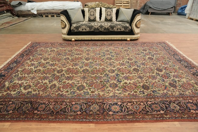 Antique Wool Bakhtiari Persian Area Rug 10x13 - 3