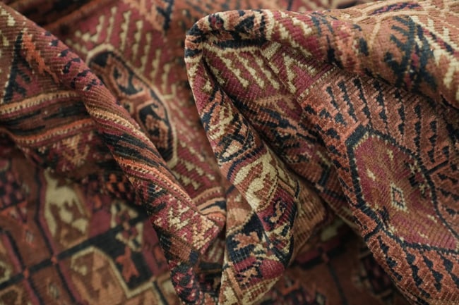 Pre-1900 Antique Turkoman Persian Wool Area Rug 7x10 - 15