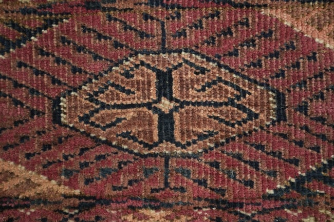 Pre-1900 Antique Turkoman Persian Wool Area Rug 7x10 - 7