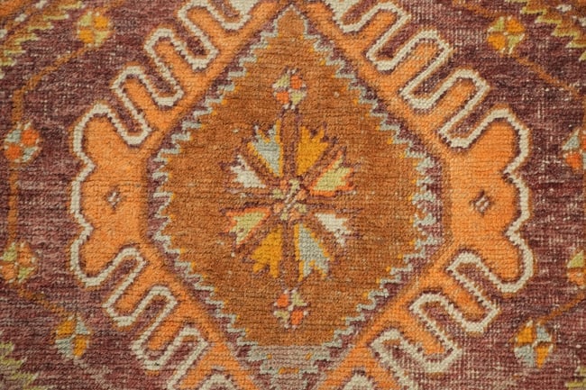 Vegetable Dye Vintage Oushak Turkish Runner Wool Rug 4x11 - 7
