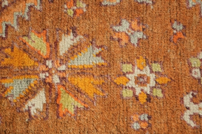 Vegetable Dye Vintage Oushak Turkish Runner Wool Rug 4x11 - 8