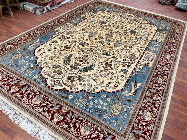 Vintage Pak-Persian Tabriz Design Rug-4978 - 7
