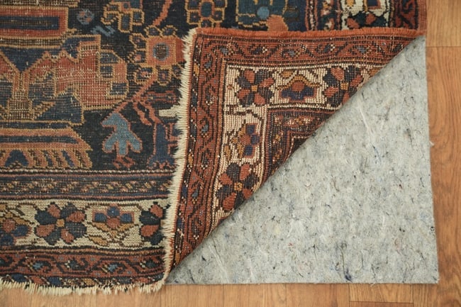Pre-1900 Vegetable Dye Antique Afshar Persian Wool Rug 4x4 Blue - 6