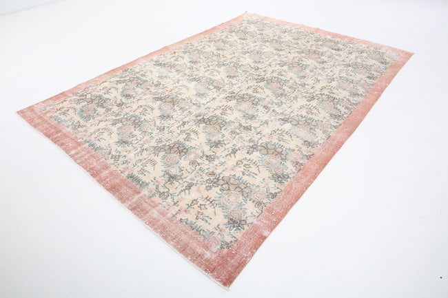 7'3'' x 10'5'' Handmade Vintage Wool Rug - 5074 - 4