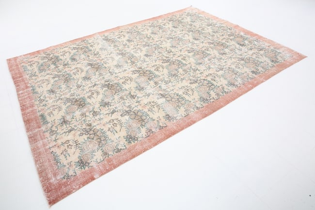 7'3'' x 10'5'' Handmade Vintage Wool Rug - 5074 - 6