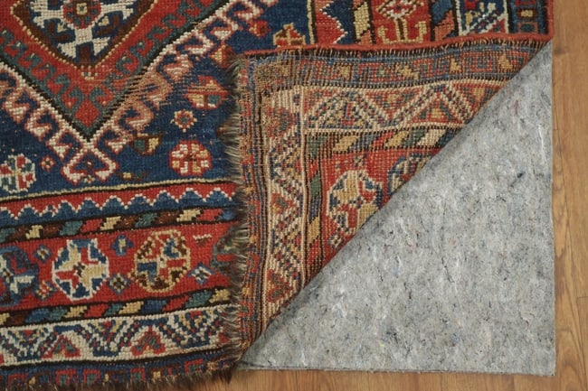Blue Antique Qashqai Persian Wool Rug 5x7 - 6