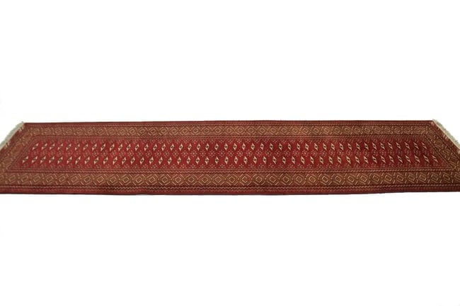 Vintage Red Tribal 3'4X12'6 Turkoman Persian Runner Rug - 5