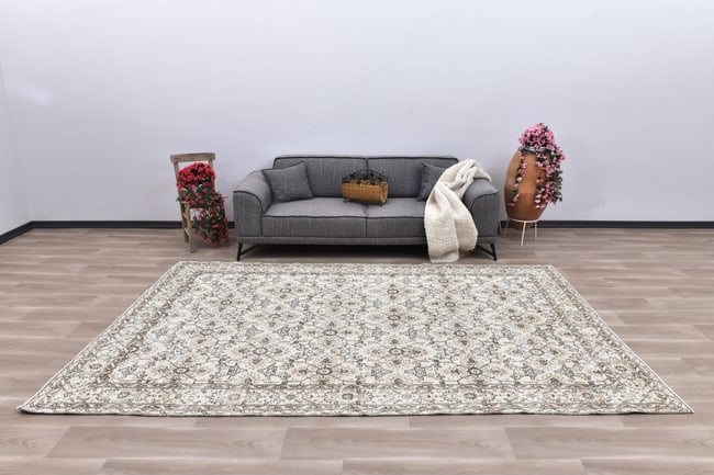6'5'' x 10'5'' Vintage Wool Runner Rug - 242512: Title: 6'5'' x 10'5'' Vintage Wool Runner Rug - 242512 Description:6'5'' x 10'5'' Vintage Wool Runner Rug - 242512 Origin:Turkiye Date/Period:1960-90 Materials:Wool,Cotton Dimension:6'5''x10'5'' ft,